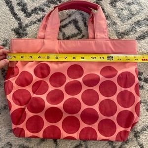 J. Crew pink polka dot cotton tote - like new condition!